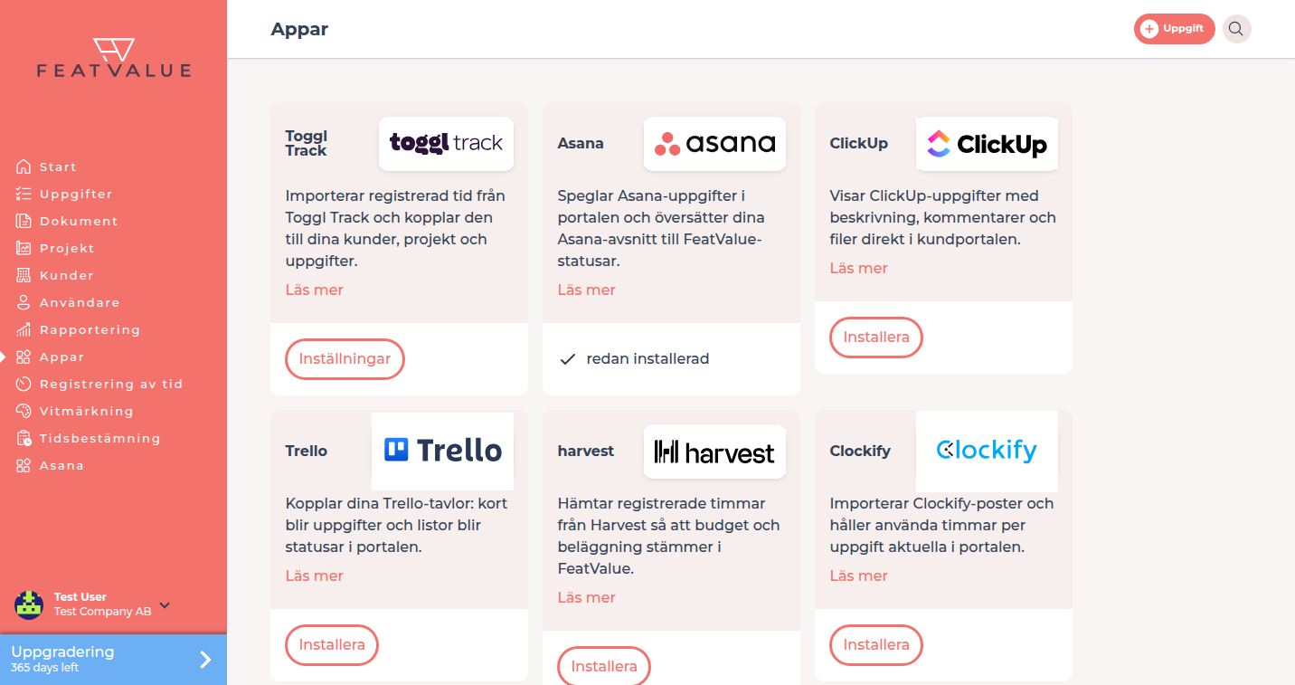 Appkatalogen med tid- och projektledningsverktyg