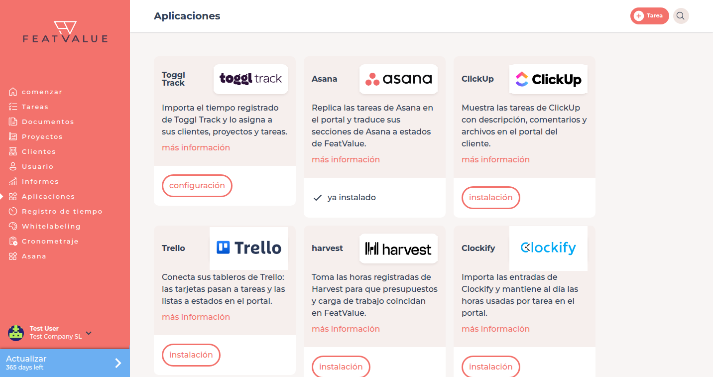 Catálogo de apps con herramientas de Registro de tiempo y de gestión de proyectos