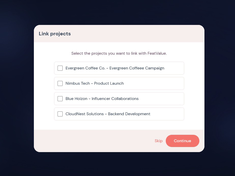 Ligar projetos Asana existentes mais tarde – Asana