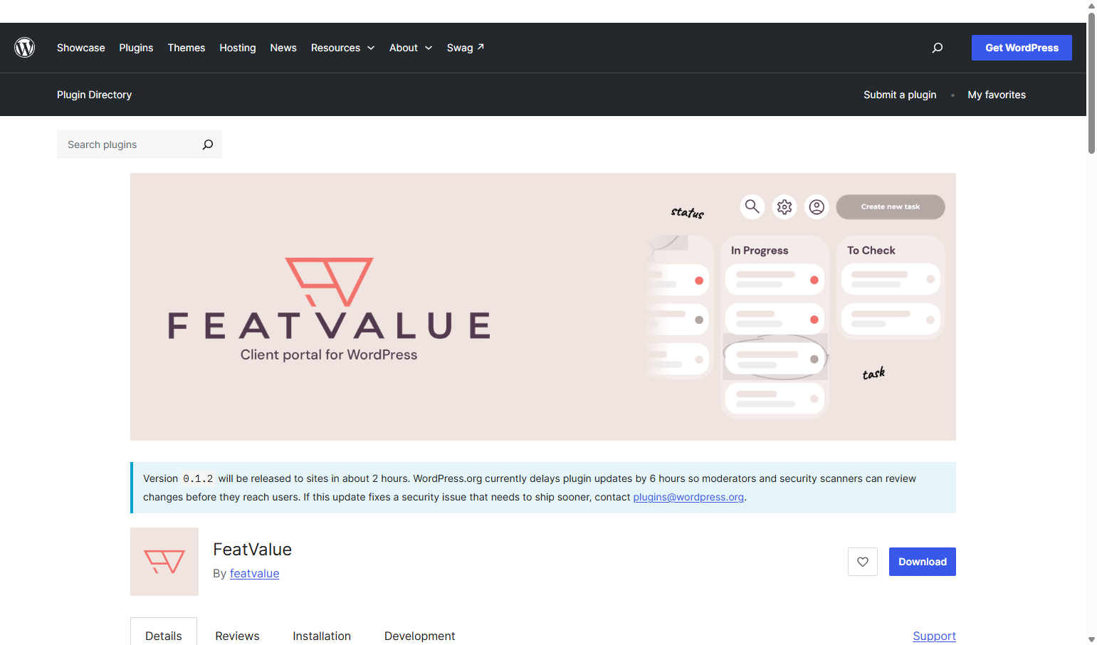 FeatValue in the WordPress plugin directory