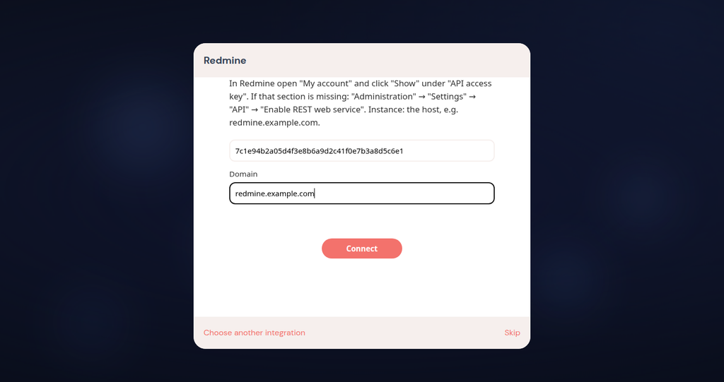 Connect existing Redmine projects right away – Redmine