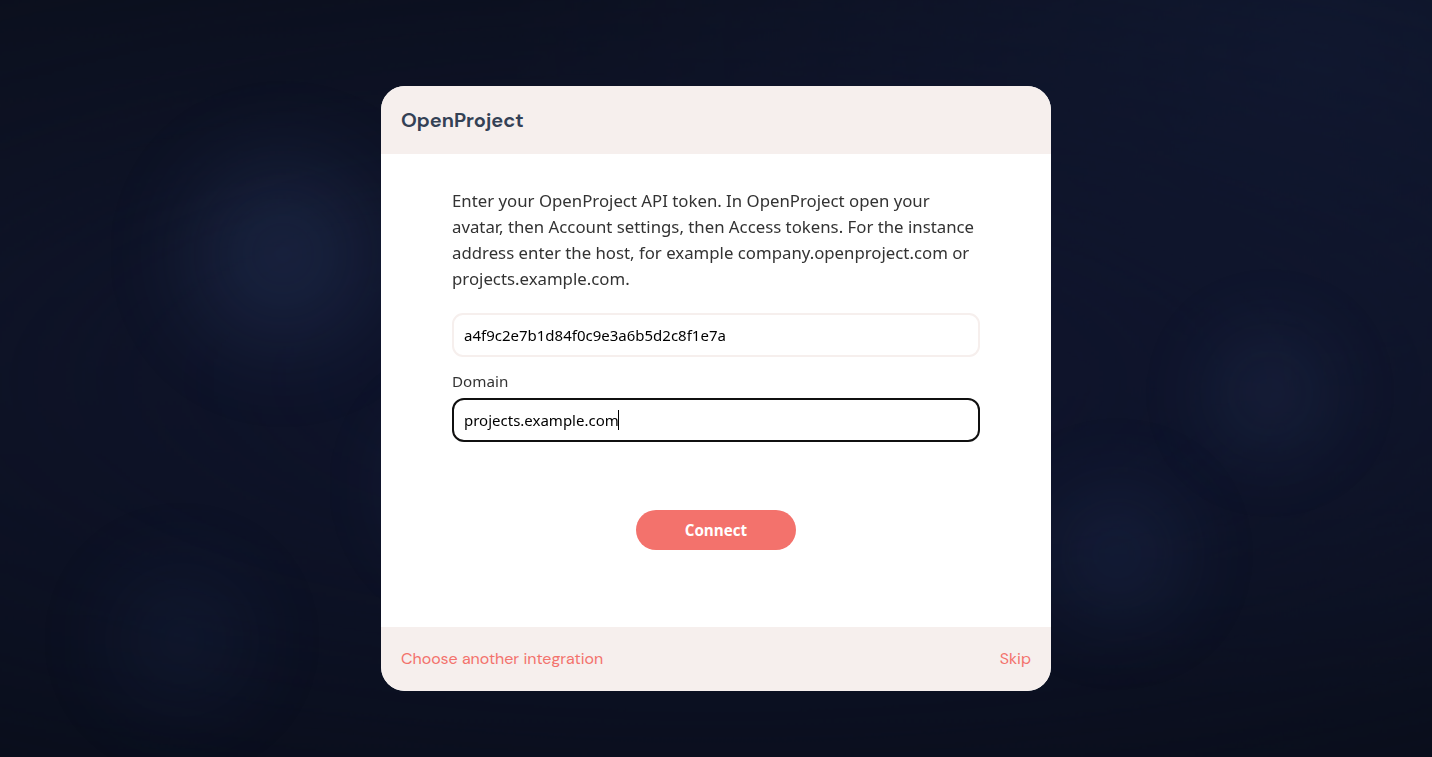 Hubungkan langsung proyek OpenProject yang sudah ada – OpenProject