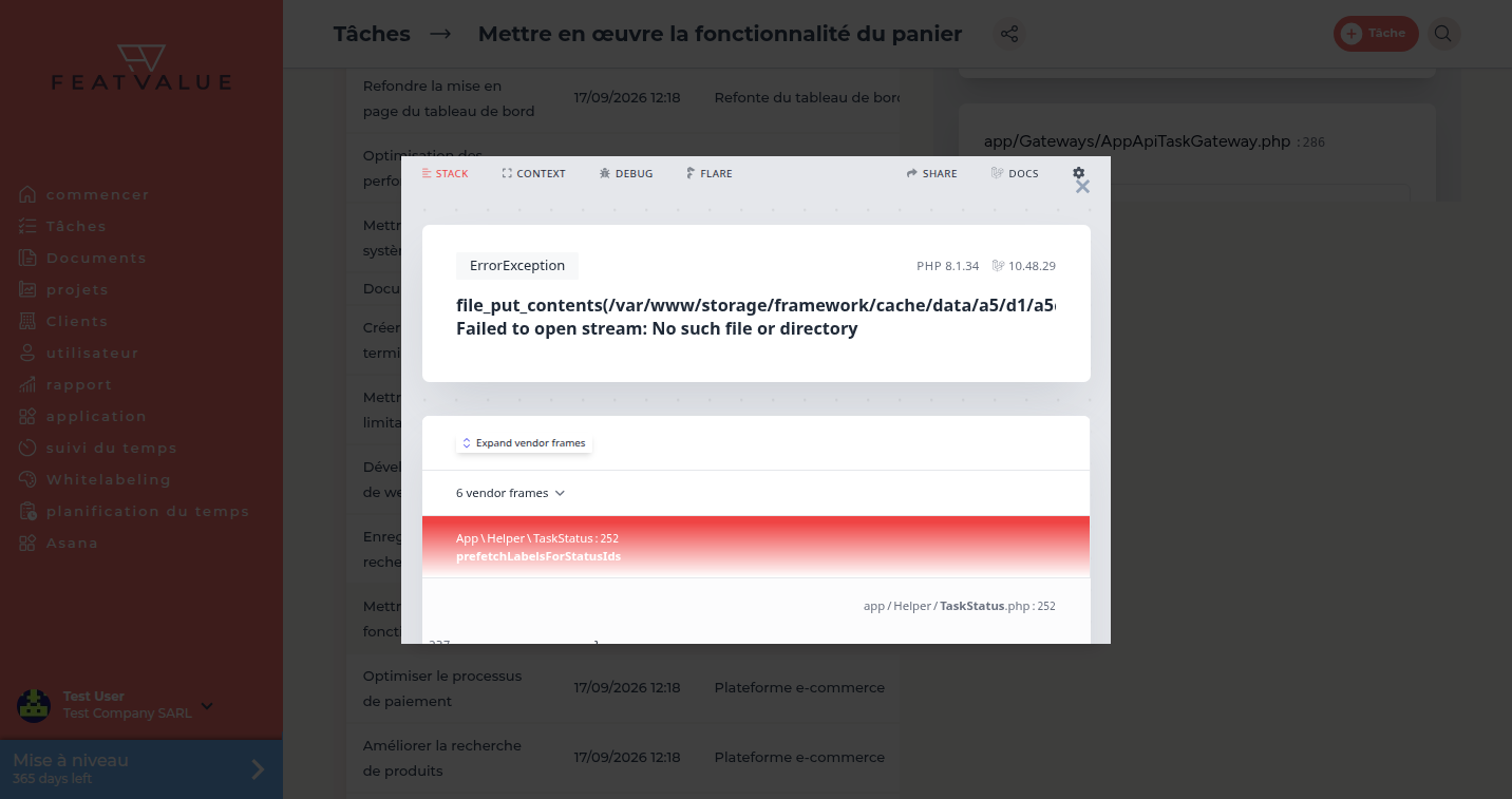 Champ de feedback lors de Demander une révision
