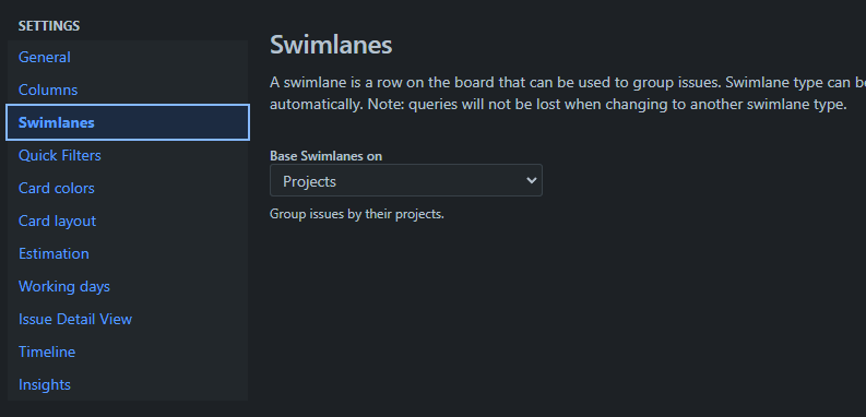 Swimlanes with Jira